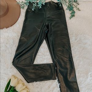High rise Faux leather leggings size small